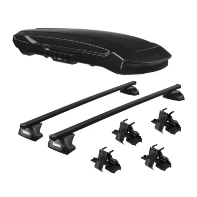 Honda CRV - 2017 to 2022 - SUV [All] (SquareBar Evo) (Black) (With OEM Flush Rails)