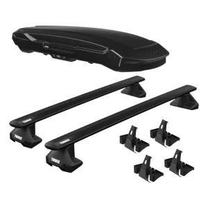 2025 Honda Civic Thule Motion 3 XL Low Cargo Box With Roof Rack Full Kit