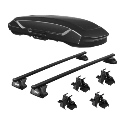 Acura MDX - 2014 to 2020 - SUV [All] (SquareBar Evo) (Black) (With OEM Flush Rails)