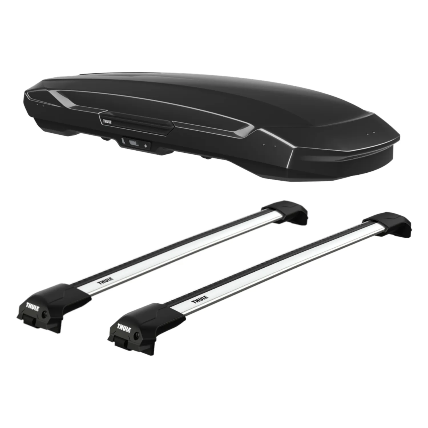 Thule Motion 3 XXL Low Cargo Box With Roof Rack Full Kit for 2013 ...