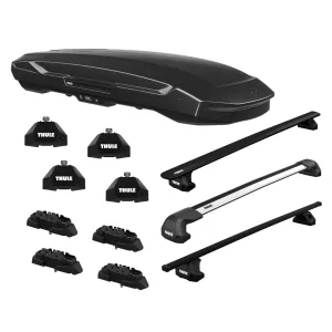 General Representation ford Mustang Mach E Thule Motion 3 XXL Low Cargo Box With Roof Rack Full Kit
