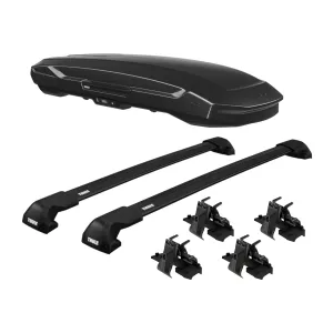 2018 Honda Pilot Thule Motion 3 XXL Low Cargo Box With Roof Rack Full Kit