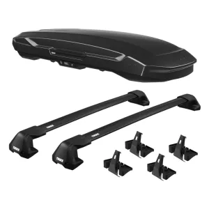 2025 Toyota Tacoma Thule Motion 3 XXL Low Cargo Box With Roof Rack Full Kit