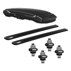 2021 Toyota Sienna Thule Motion 3 XXL Low Cargo Box With Roof Rack Full Kit