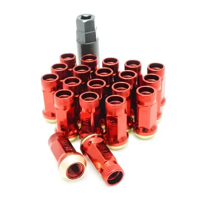 Universal (12 x 1.5) (20 Lug Nut Set) (Red)