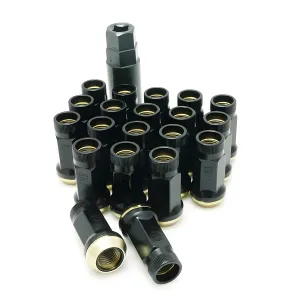 Universal (12 x 1.25) (20 Lug Nut Set) (Black)