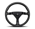 Universal (Montecarlo) (Black Center, Black Leather With Red Inner Stitching) (350mm Diameter) (1.5