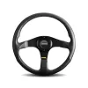 Universal (Tuner) (Black Center, Black Leather With Red Inner Stitching) (350mm Diameter) (1.4