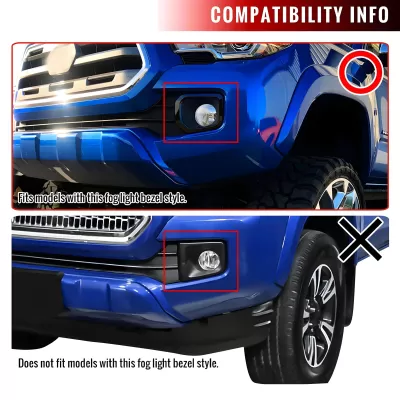 Toyota Tacoma - 2016 to 2022 - All [All] (Clear) (Gloss Black With Chrome Housing) (Must Match Stock Bezel Shape)